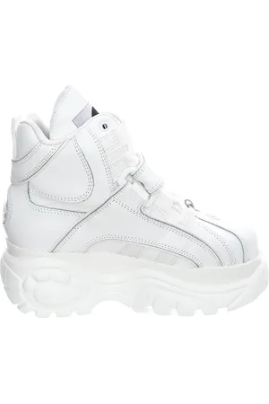 Buffalo Sko, Dame, Hvid, 40 EU, Læder, Høje Kvinders Sneakers