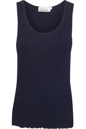 Karen by Simonsen Top, Dame, Sort, XS, Uld, Natthimmel Tank Top