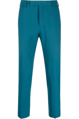 PT Torino Bukser, Herre, Blå, XL, Uld, Sort Fjer Chinos