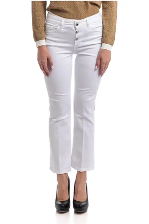 Liu Jo Jeans, Dame, Hvid, W26, Bomuld, Cropped Bootcut Jeans