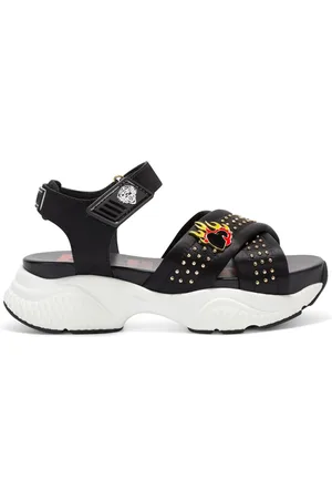 ED HARDY Sko, Dame, Sort, 40 EU, Uld, Flaming Sandal Trendy Sneakers