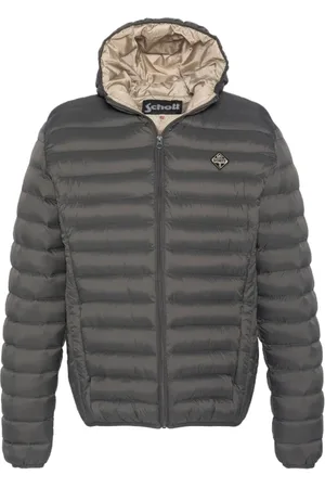 Schott NYC Jakke, Herre, Grå, S, Uld, Verado Hooded Light Down Jacket
