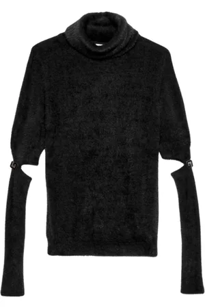 GAËLLE Top, Dame, Sort, L, Uld, Edgy Cut Out Pullover