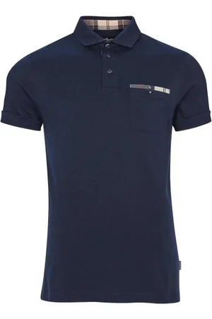 Barbour Top, Herre, Blå, L, Bomuld, Blå Bomuld Polo Mml1071