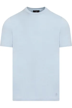 Dunhill Top, Herre, Blå, XL, Bomuld, Blå Bomuld T-shirt Ss24