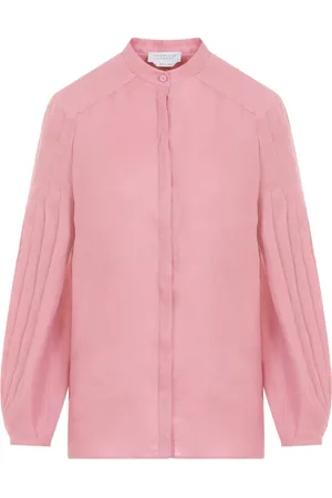 GABRIELA HEARST Bluser & Skjorter, Dame, Lyserød, XS, Uld, Linen Blouse Korean Collar