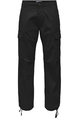 Only & Sons Bukser, Herre, Sort, W31 L32, Bomuld, Moderne Slim Fit Chinos