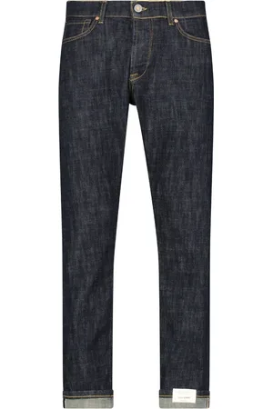 TELA Jeans, Herre, Blå, W30, Bomuld, Rinse Wash Selvedge Slim Fit Jeans