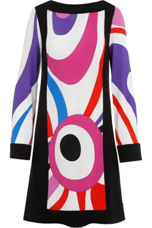 Emilio Pucci Kjole, Dame, Flerfarvet, S, Bianco Rosso Kjole