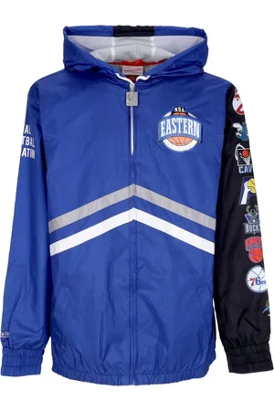 Mitchell & Ness Jakke, Herre, Blå, L, Uld, Stilfuld NBA Windbreaker Jakke