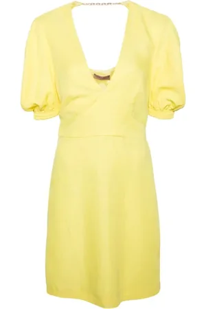 Twin-Set Kjole, Dame, Gul, XS, Elegant Kort Kjole