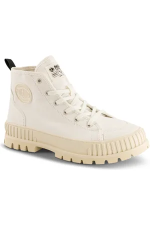 Palladium Sko, Dame, Hvid, 40 EU, Hvide Lærred Snøresko