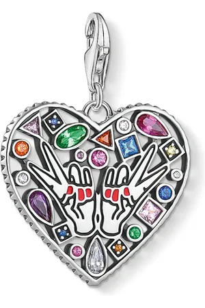 Thomas Sabo Tilbehør, Dame, Flerfarvet, ONE SIZE, Kærlighed og Fred Charm Vedhæng
