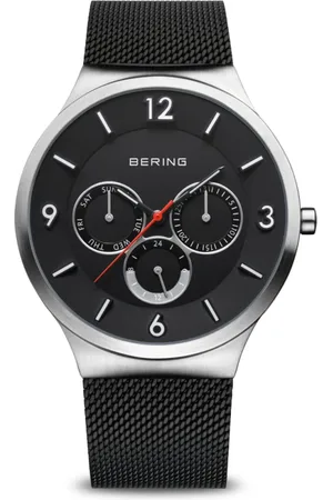 Bering Tilbehør, Herre, Sort, ONE SIZE, Uld, Klassisk Milanese Kvartsur