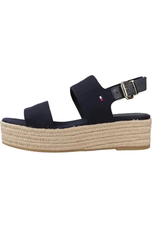 Tommy Hilfiger Sko, Dame, Blå, 36 EU, Mid Wedge Sandaler