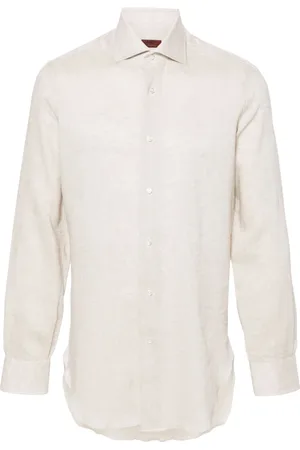 BARBA Skjorte, Herre, , 4XL, Linned, Linnedskjorte Made in Italy