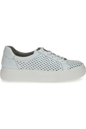 Caprice Sko, Dame, Hvid, 36 EU, Læder, Hvide Læder Sneakers til Kvinder