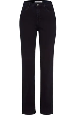 Brax Bukser, Dame, Blå, 3XL, Uld, Stilfulde Slim-Fit Bukser