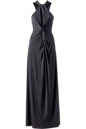 MVP Wardrobe Kjole, Dame, Sort, XS, Polyester, Elegant Jersey Lang Kjole