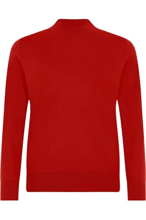 Skovhuus Strik, Dame, Rød, M, Bomuld, Hyggelig Bomuld Turtleneck Bluse