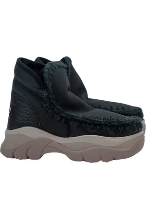 Mou Sko, Dame, Sort, 38 EU, Uld, Chunky Eskimo Nubuck Vinterstøvler