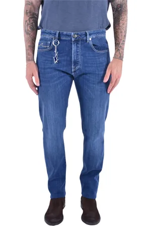 Paul & Shark Jeans, Herre, Blå, 6XL, Denim, Slim-Fit Denim Stretch Jeans