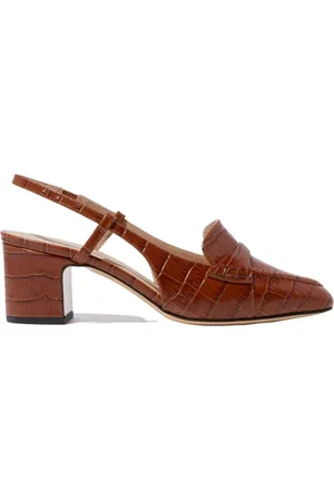 Scarosso Sko, Dame, Brun, 35 EU, Uld, Croco Slingback Pump