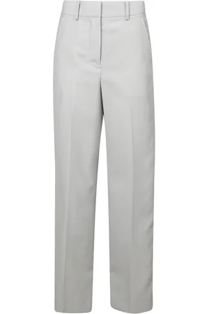 SACAI Bukser, Dame, Grå, M, Uld, Elegant Side-Strip Bukser