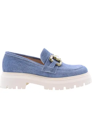 E mia Sko, Dame, Blå, 41 EU, Uld, Stilfulde Janena Loafers