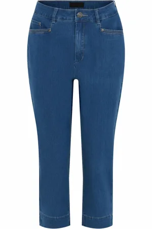 C.ro Jeans, Dame, Blå, L, Denim, Sommer Cropped Jeans Vera Model