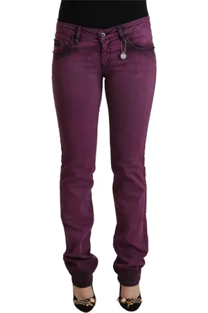 Costume National Jeans, Dame, Lilla, W24, Denim, Lilla Slim Fit Denim Jeans