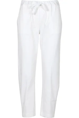 SEMICOUTURE Bukser, Dame, Hvid, 2XS, Bomuld, Hvide bomuldssnorbukser