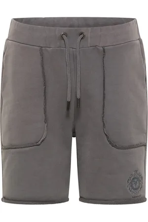 Carlo Colucci Shorts, Herre, Grå, XS, Bomuld, Unik Oversize Short De Benedetto