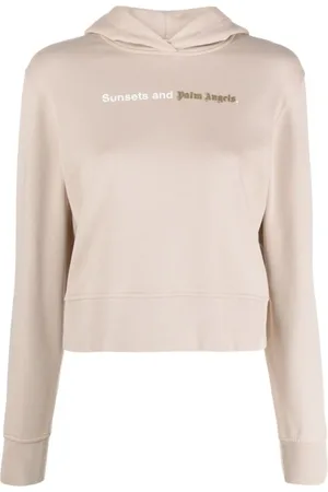 Palm Angels Sweathshirts & Hoodies, Dame, , L, Bomuld, Logo Print Hoodie
