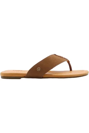 UGG Sko, Dame, Brun, 37 EU, Uld, Stilfulde Sommer Flip Flops