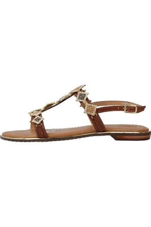 Geox Sko, Dame, Brun, 38 EU, Behagelige flade sandaler til kvinder