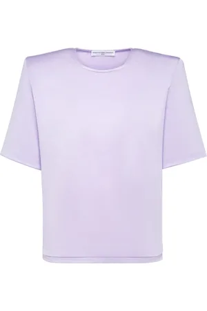 MVP Wardrobe Top, Dame, Lilla, M, Skinnende Effekt Crew Neck T-Shirt