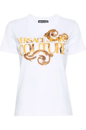 VERSACE Top, Dame, Hvid, S, Uld, Hvide T-shirts Polos til Kvinder