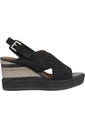 Geox Sko, Dame, Sort, 37 EU, Sorte flade sandaler til kvinder