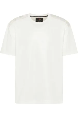 Carlo Colucci Top, Herre, Hvid, 2XL, Bomuld, Oversize Logo T-Shirt