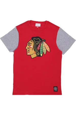 Mitchell & Ness Top, Herre, Rød, XL, NHL Farveblokeret Tee Chibla