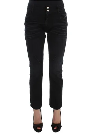 Costume National Jeans, Dame, Sort, W26, Bomuld, Sort Slouchy Slims Fit Jeans