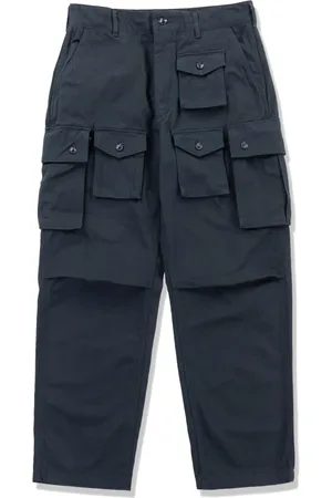 ENGINEERED GARMENTS Bukser, Herre, Blå, XS, Bomuld, Brede Cargo Bukser