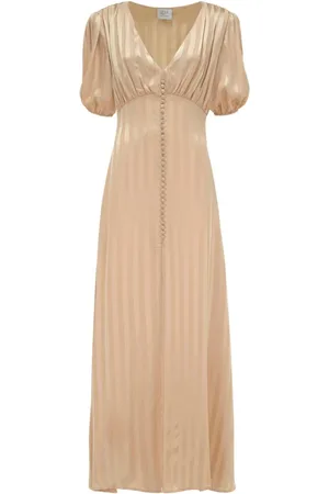 MVP Wardrobe Kjole, Dame, , 2XS, Stribet Viskose Lang Kjole