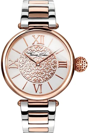 Thomas Sabo Tilbehør, Dame, Flerfarvet, ONE SIZE, Uld, Karma Rosegold Rustfrit Stål Ur