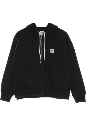 Element Sweathshirts & Hoodies, Dame, Sort, XS, Tyl, Zip Hoodie - Streetwear Style