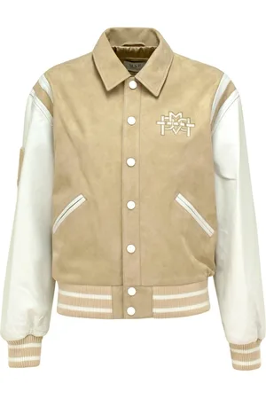 MVP Wardrobe Jakke, Dame, , S, Læder, Suede Læder Bomberjakke med Patchwork Logo