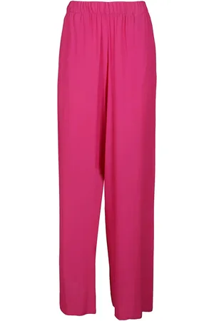 FEDERICA TOSI Bukser, Dame, Lyserød, S, Uld, Elegant Wide-Leg Pants
