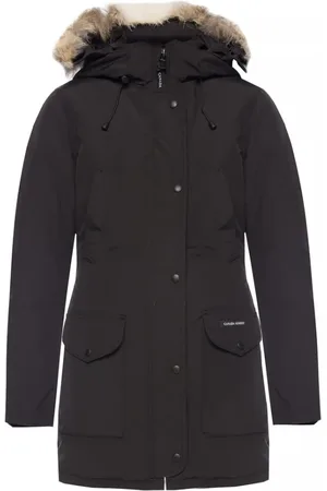 Canada Goose Jakke, Dame, Sort, XS, Uld, Arktisk-inspireret Parka Jakke med Pels
