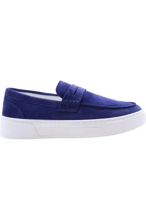 Cycleur de luxe Sko, Herre, Blå, 43 EU, Uld, Elegant Moccasin Loafers